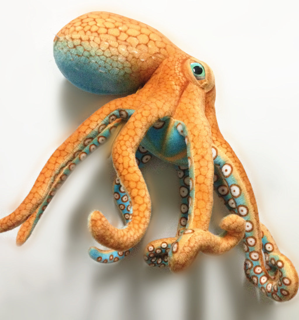 Octopus plush, size comparison
