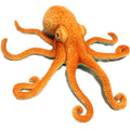 Octopus plush, close-up of the eye and mantle