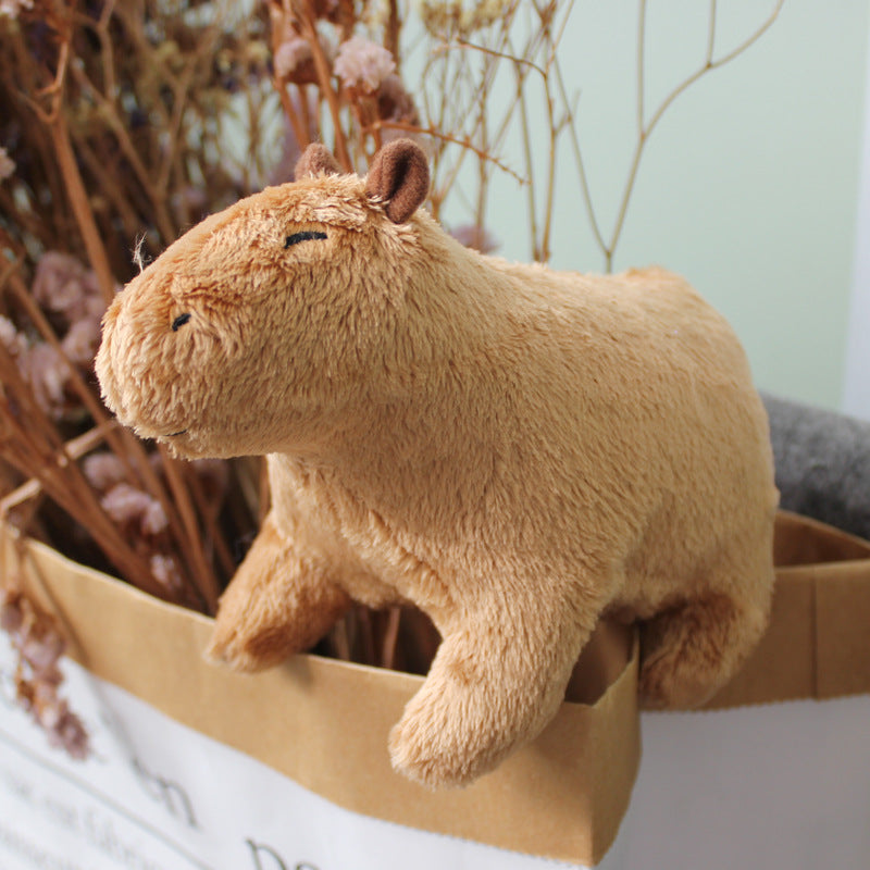 Capybara plush, side view