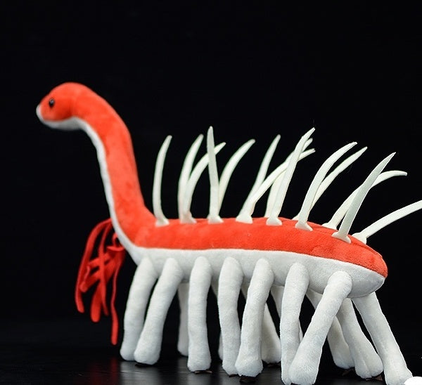Hallucigenia plush, spines along the back